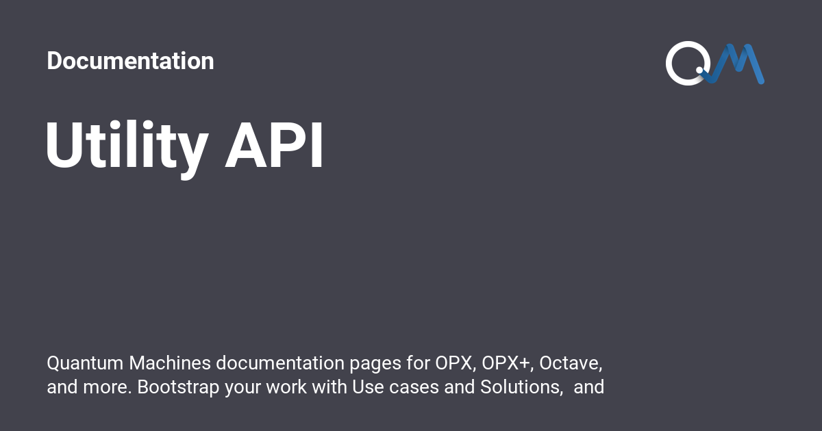 Utility API Documentation