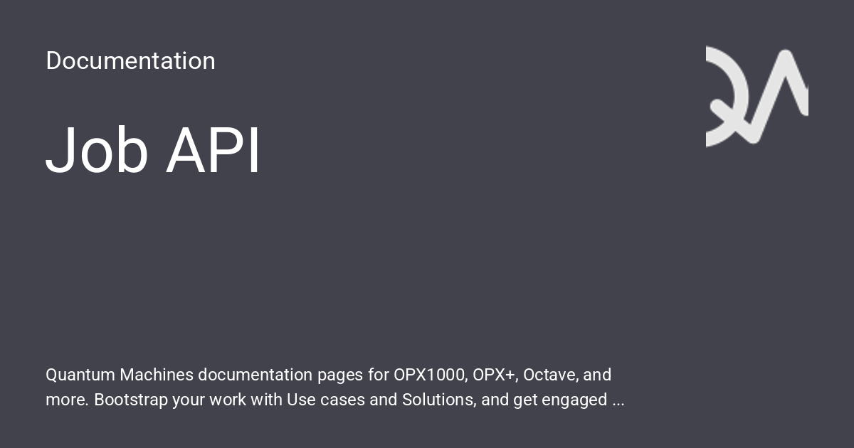 Job API - Documentation